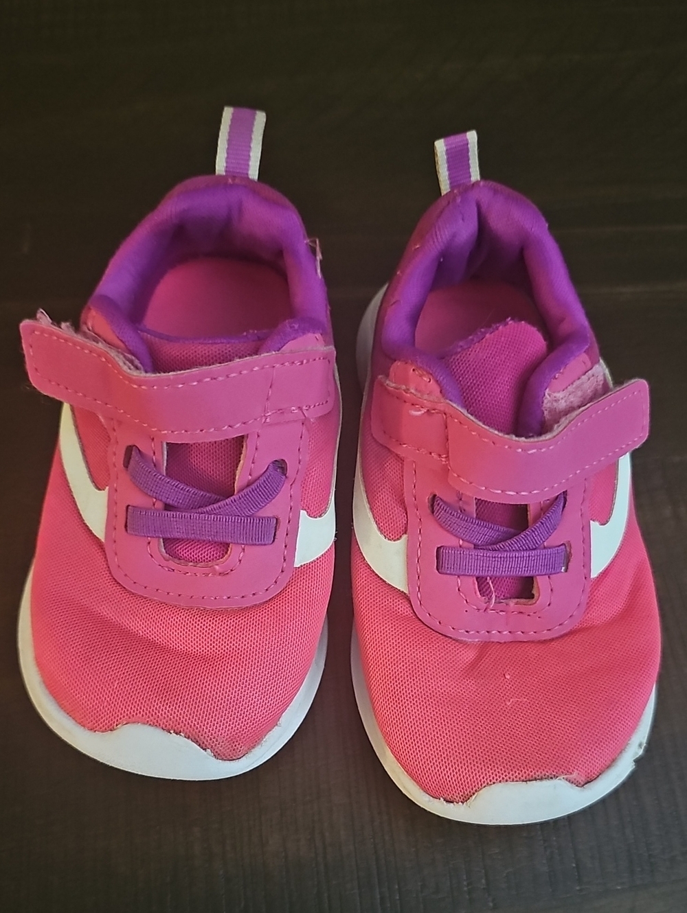wonder nation Pink and Purple Toddler Sneakers with Hook-and-Loop Strap